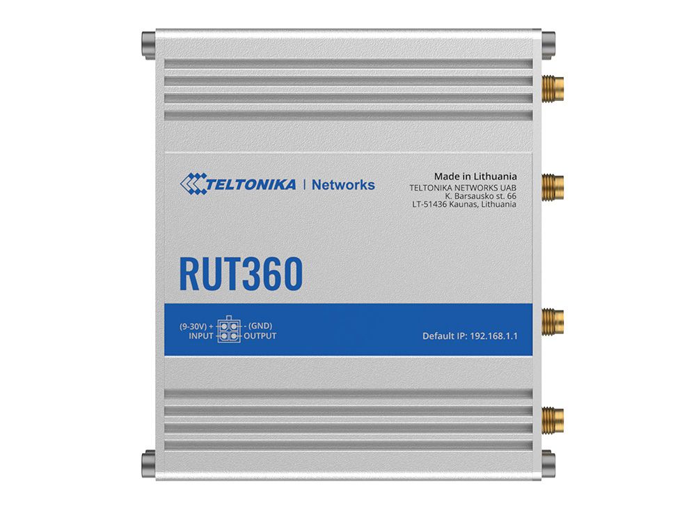 Teltonika RUT360 Industriële LTE Cat6 Router voorkant