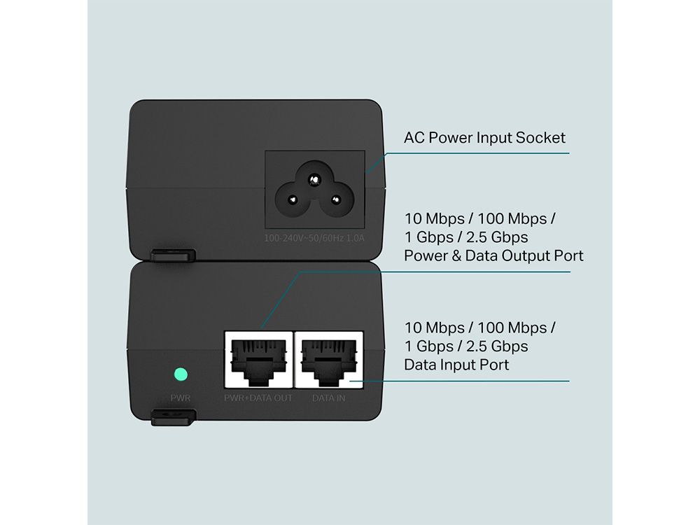 TP-Link TL-POE260S 2.5 Gigabit PoE Injector
