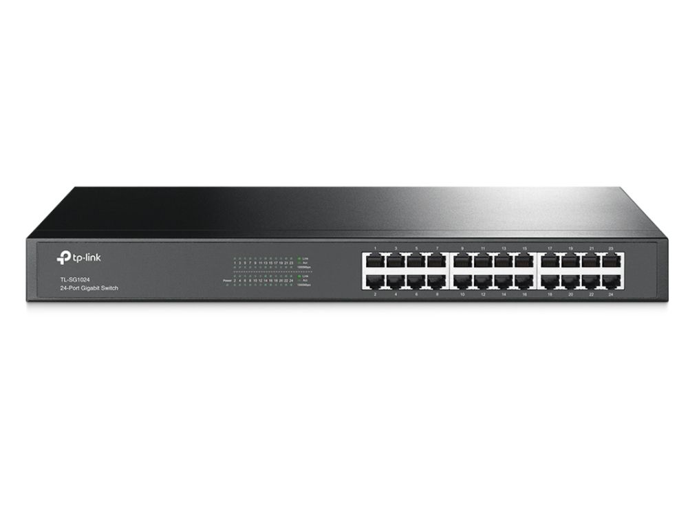 TP-Link TL-SG1024 24-Poorts Gigabit Switch voorkant ethernetpoorten