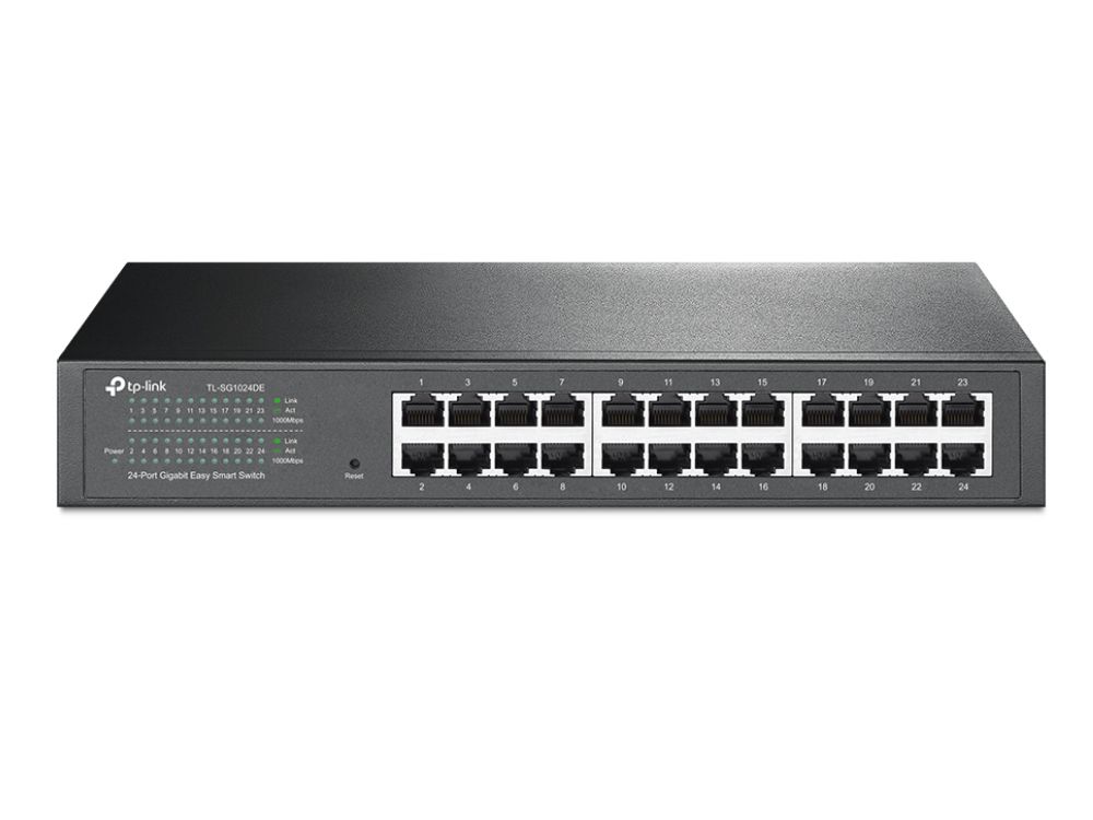 TP-Link TL-SG1024DE 24-Poorts Gigabit Switch voorkant ethernetpoorten