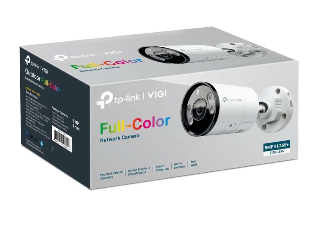 TP-Link VIGI C355 4 - 5MP Outdoor Full-Color Bullet Camera 4mm 