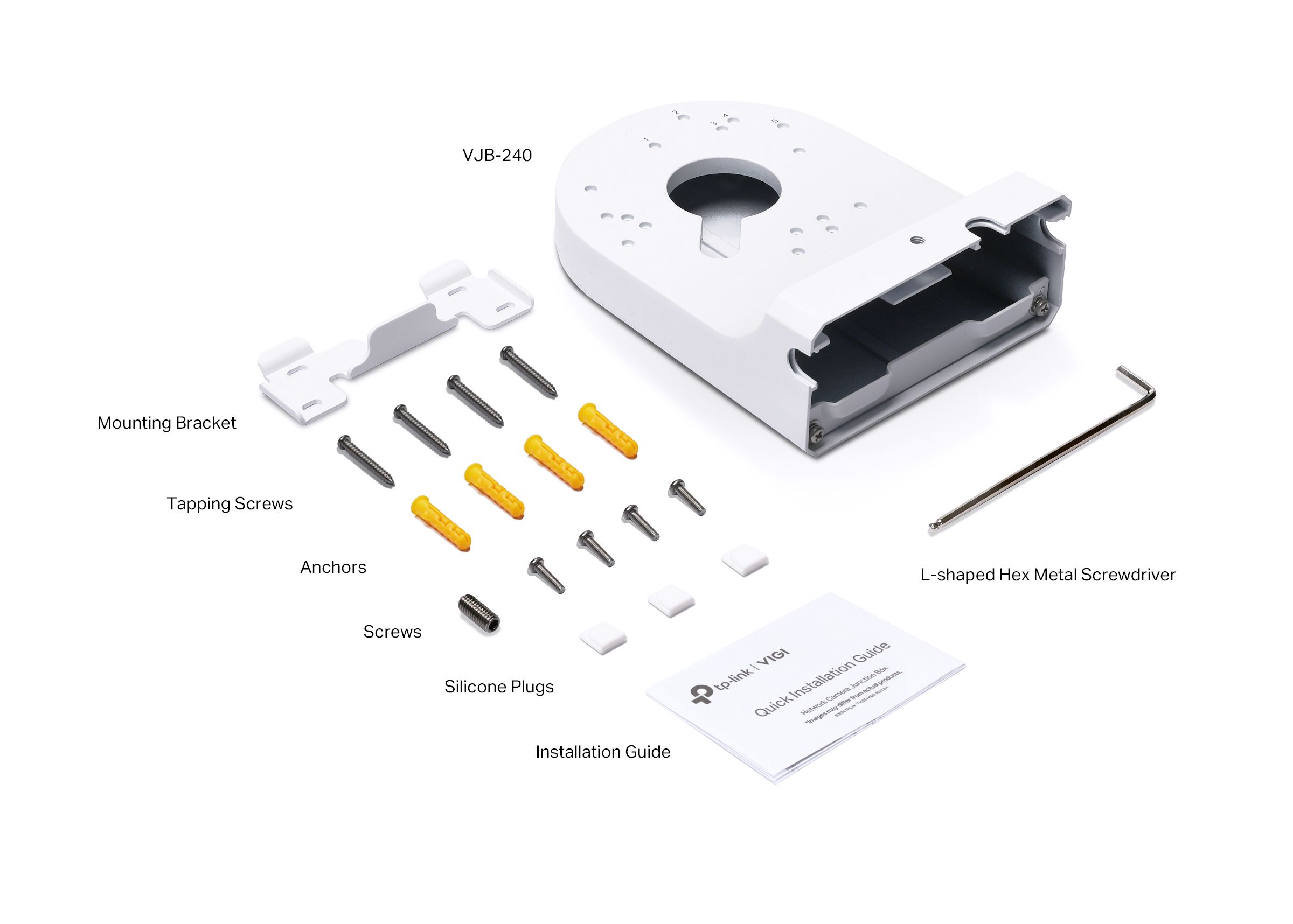 Verpakkingsinhoud TP-Link VIGI VJB-240 Camera Junction Box