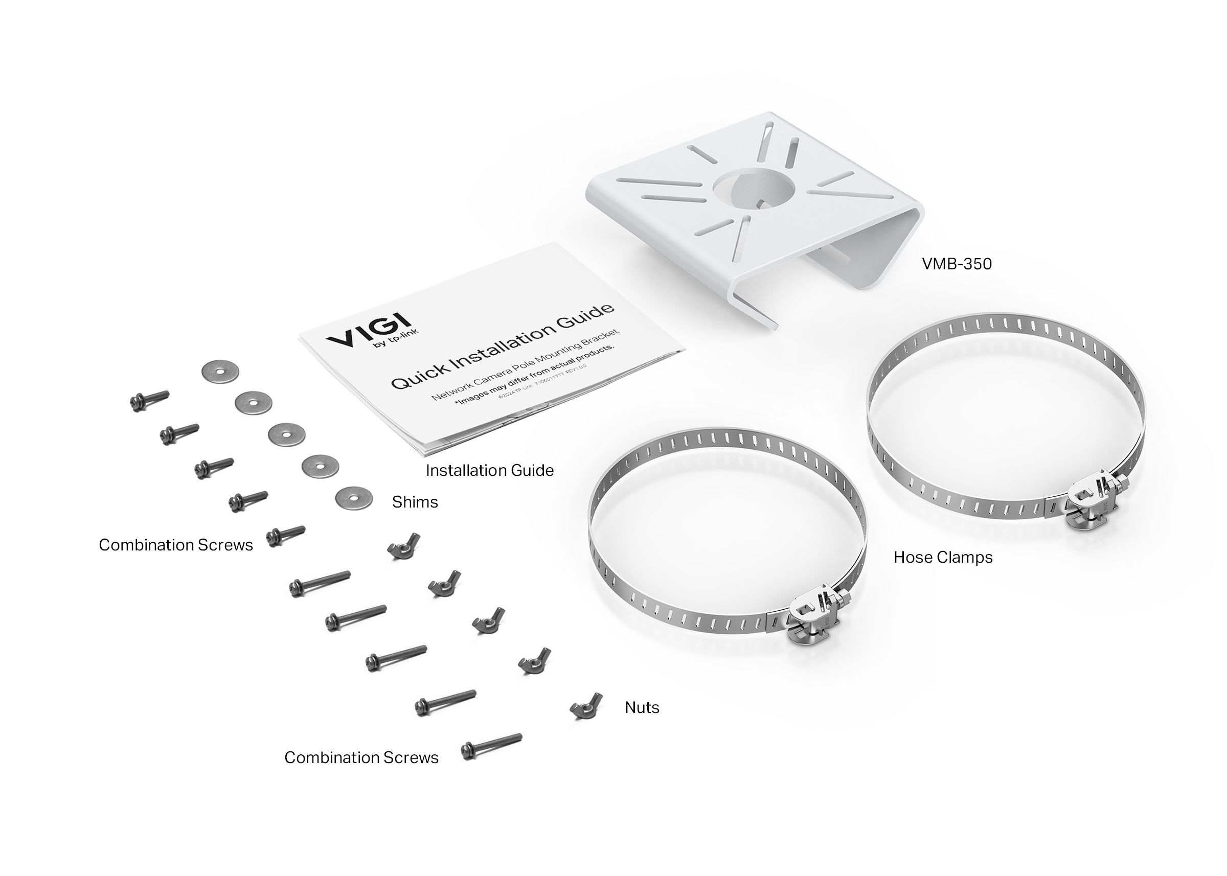 TP-Link VIGI VMB-350 Camera Paalmontage Beugel verpakkingsinhoud