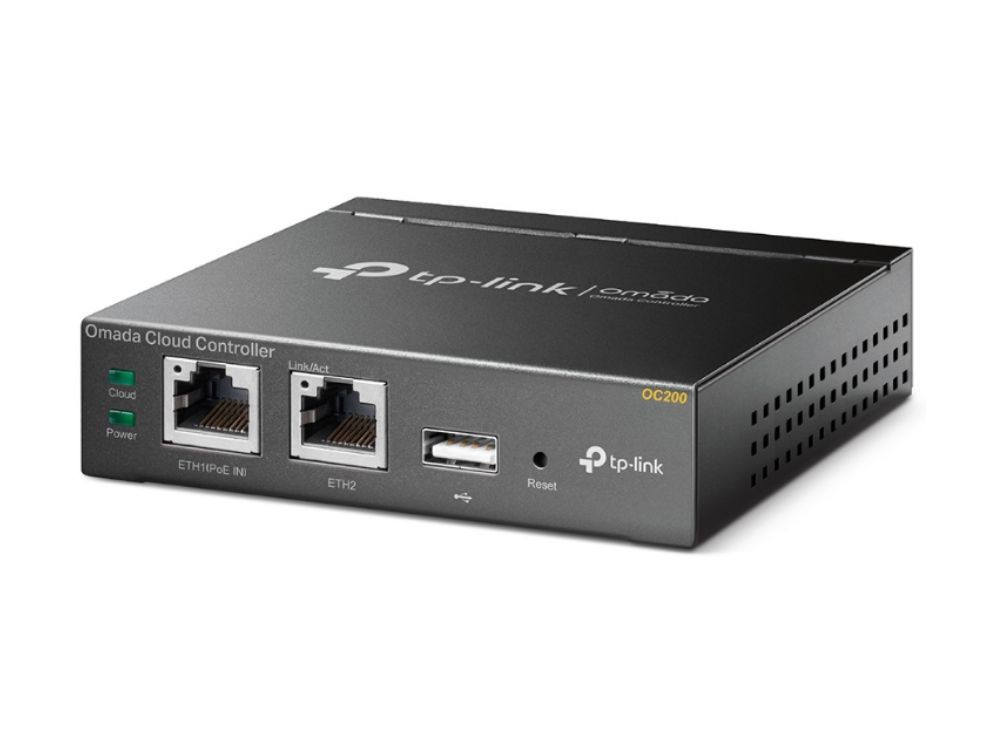 TP-Link Omada SDN OC200 Hybrid Cloud Device Management Controller zijkant en voorkant