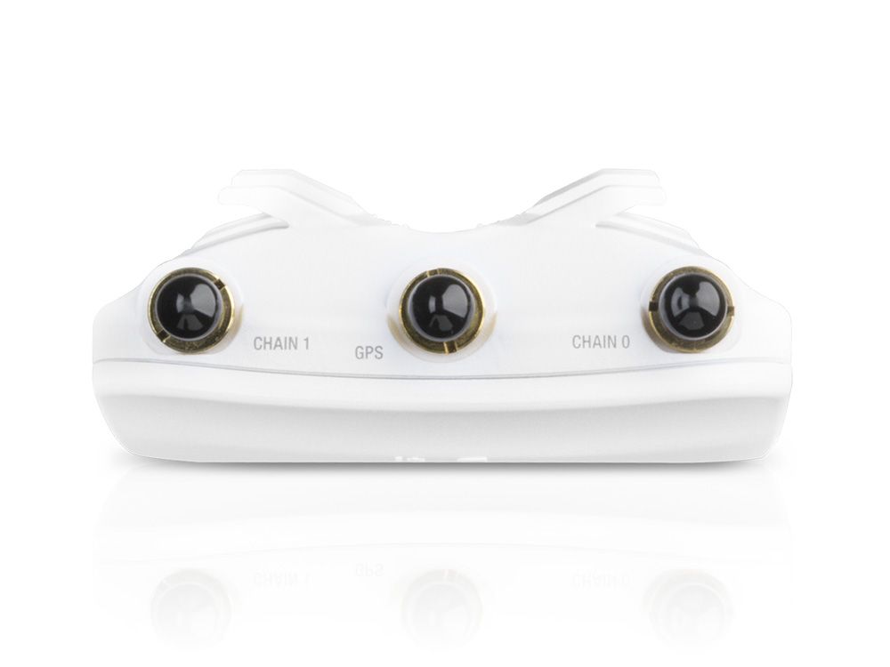 Ubiquiti airMAX Rocket Prism 2AC bovenkant antenne aansluitingen