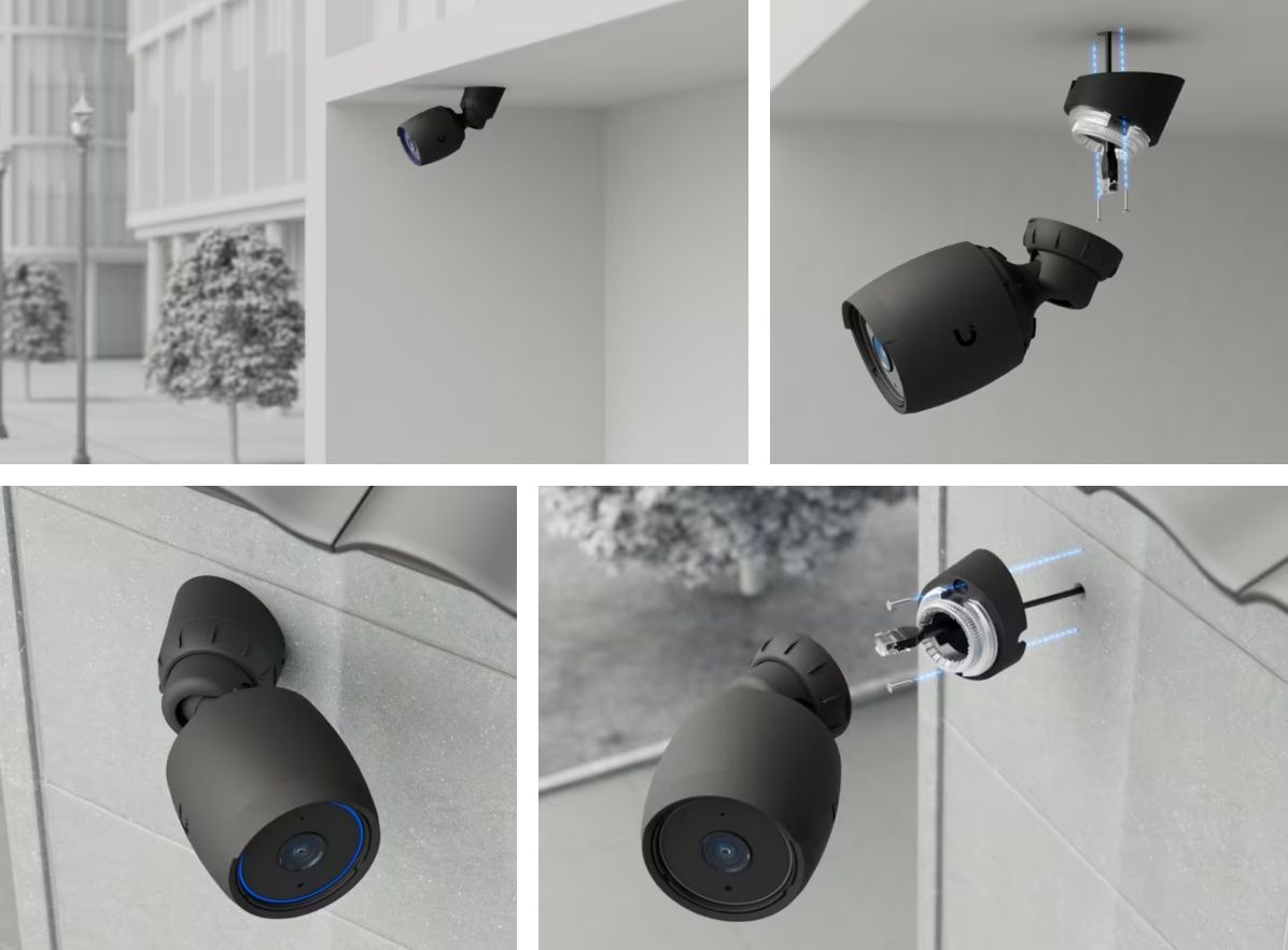 Installatie van een camera met de Ubiquiti Bullet Camera Angled Base (UACC-Bullet-AB-B)