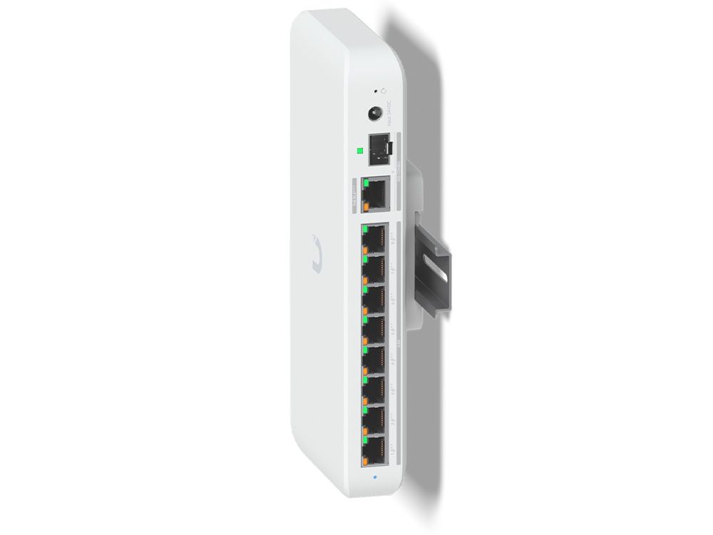 Ubiquiti DIN Rail Mount met switch