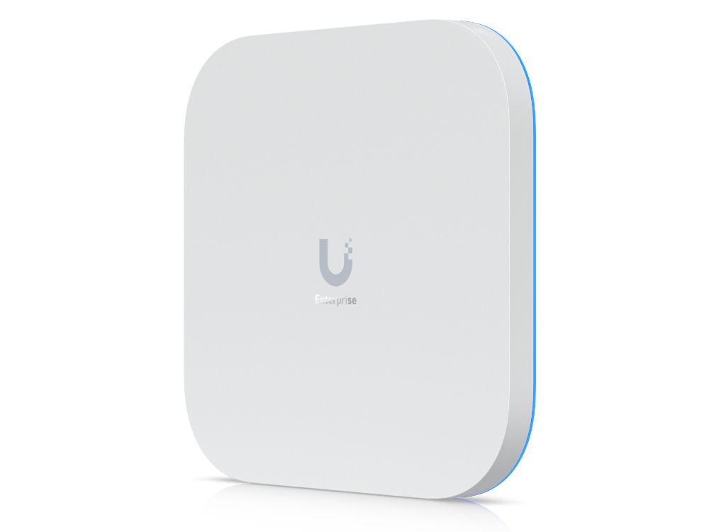 Ubiquiti UniFi E7 access point zijkant en voorkant productfoto