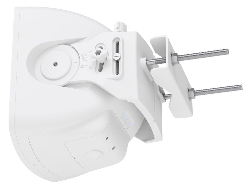 Onderkant en rechter zijkant van het Ubiquiti UISP Wave AP 60 GHz PtMP access point
