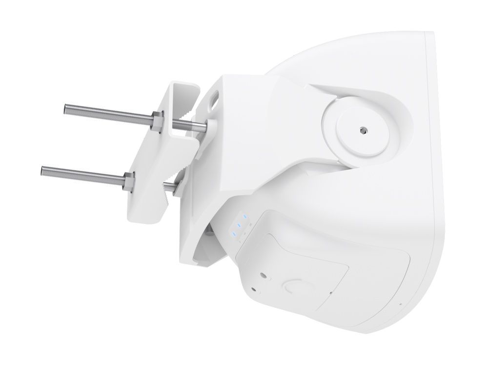 Onderkant en linker zijkant van het Ubiquiti UISP Wave AP 60 GHz PtMP access point