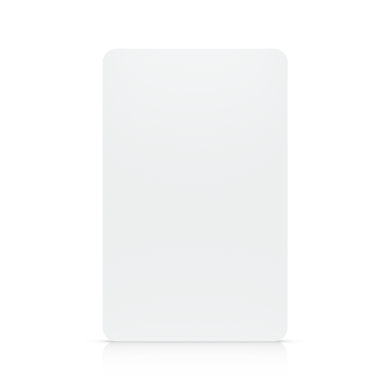 Voorkant van een NFC kaart uit het Ubiquiti UniFi Access Card 100-pack wit