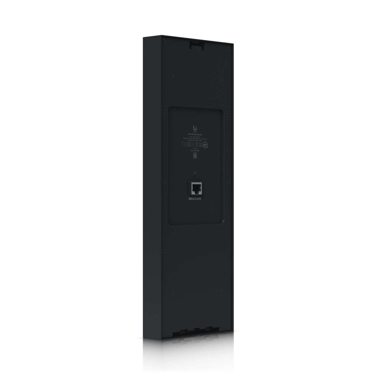 De Ubiquiti UniFi Access G3 Intercom schuin van achter met ethernetaansluiting