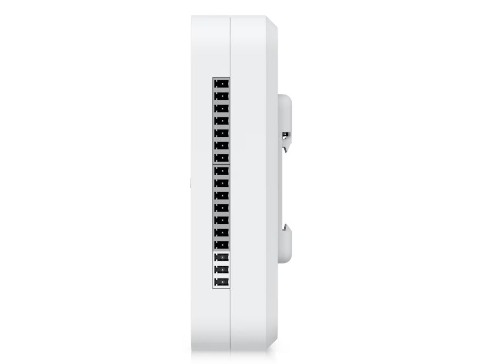 Zijkant van de Ubiquiti UniFi Access Retrofit Hub voor Wiegand en UniFi Retrofit Readers