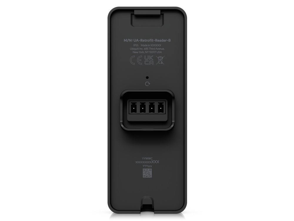 Achterkant van de Ubiquiti UniFi Access Retrofit Reader voor toegangscontrole