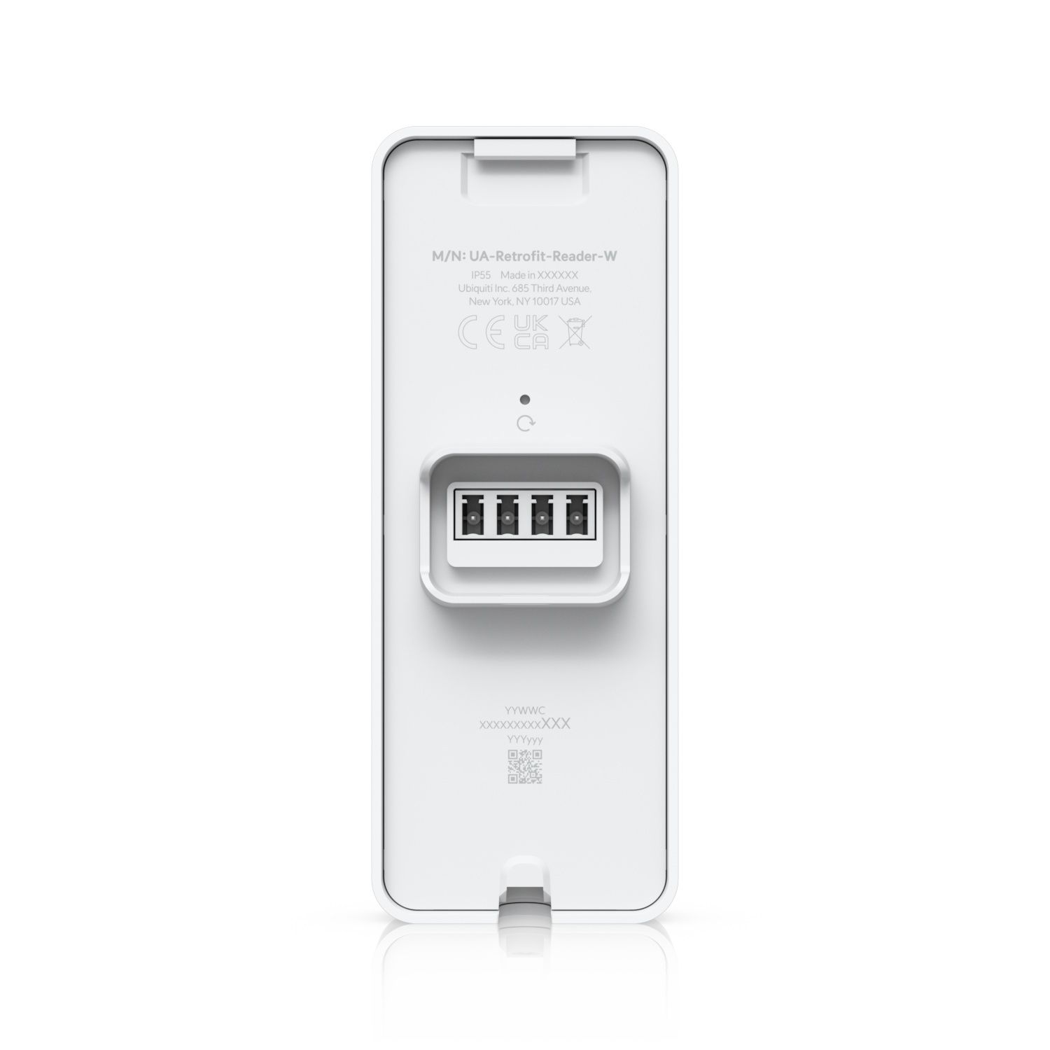 Achterkant van de Ubiquiti UniFi Access Retrofit Reader voor toegangscontrole