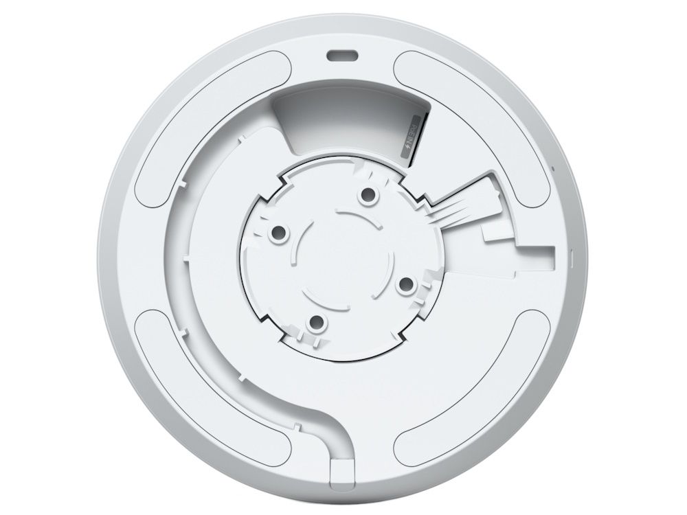 Achterkant van de Ubiquiti UniFi Protect AI 360 graden 5MP outdoor fisheye camera met montagebeugel