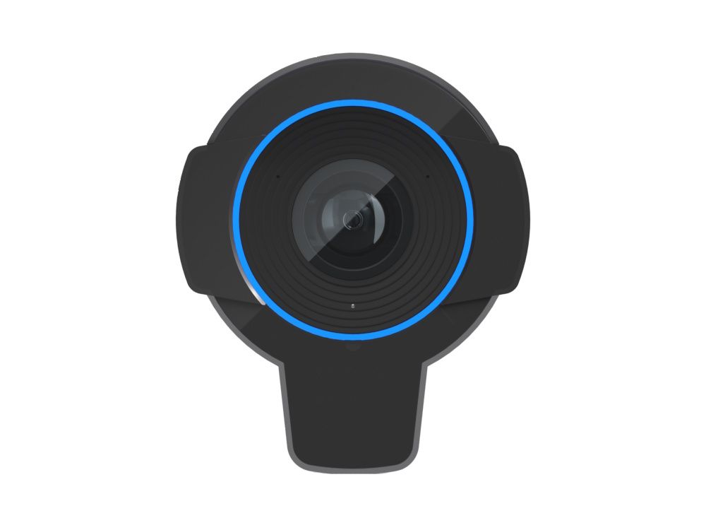 Voorkant met lens van de Ubiquiti UniFi Protect AI LPR (UVC-AI-LPR-B) camera voor kentekenplaatherkenning