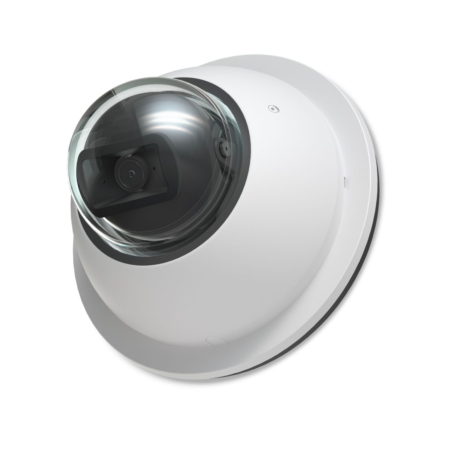 De Ubiquiti UniFi Gang Box Mounting Plate Wit (UACC-GB-Plate-W) met daarop een camera geïnstalleerd