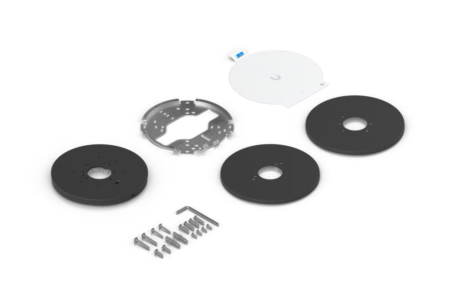 Verpakkingsinhoud van de Ubiquiti UniFi Gang Box Mounting Plate Zwart (UACC-GB-Plate-B)