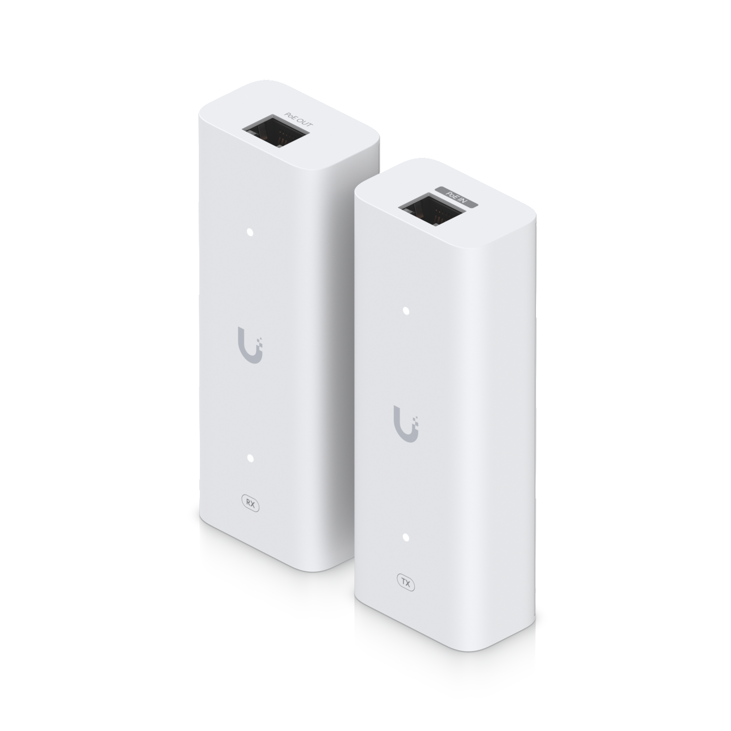 De Ubiquiti UniFi PoE Over 2-Wire Retrofit Extender set schuin van rechtsboven