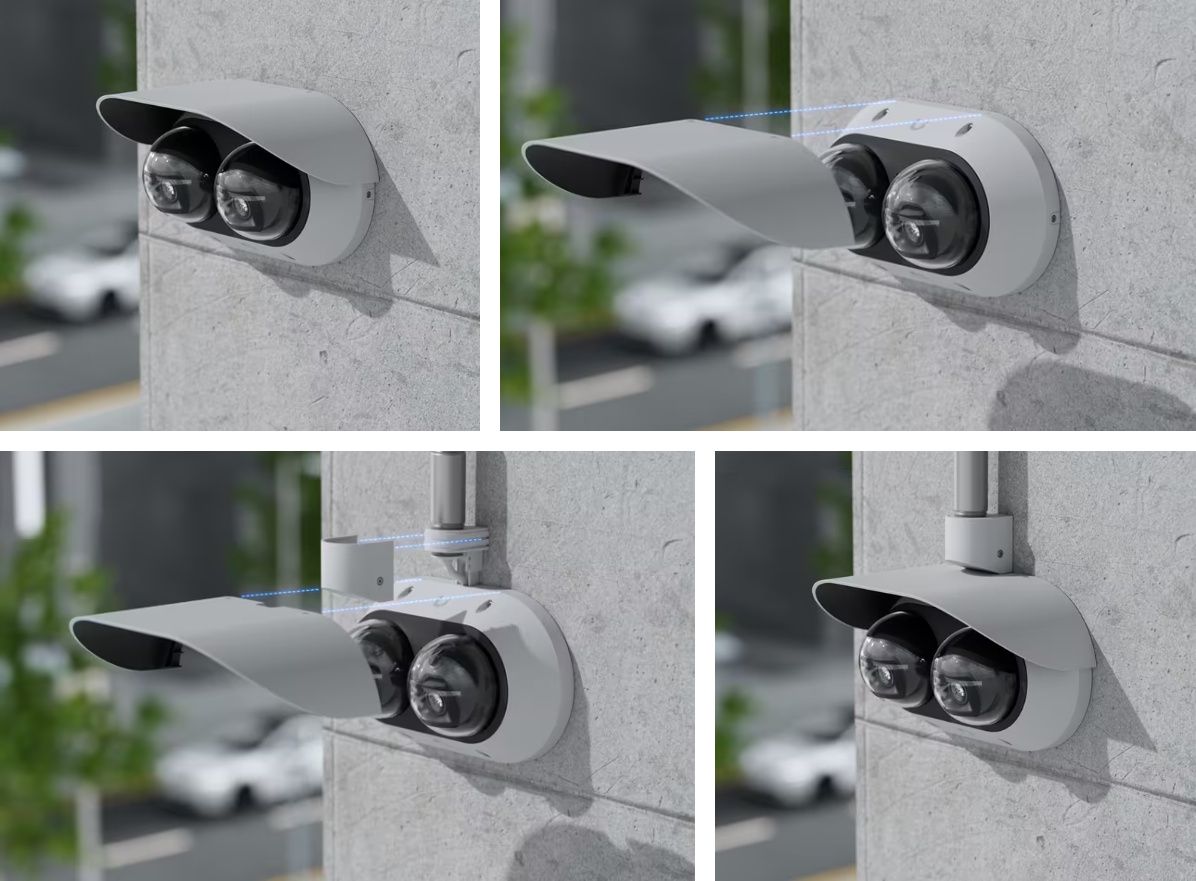 Installatie van de Ubiquiti AI Multi Sensor 2 Camera Weather Shield