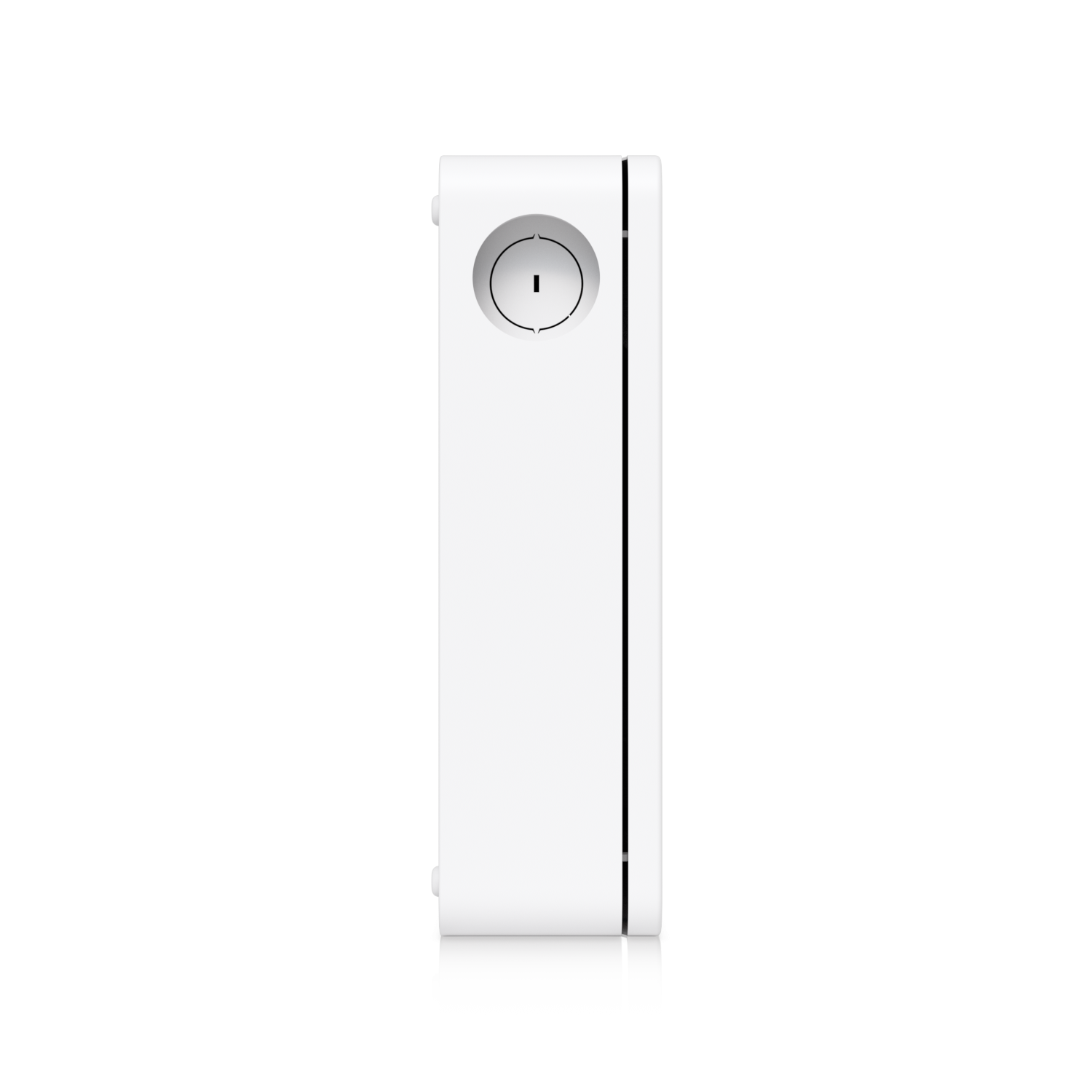Linker zijkant van de Ubiquiti UniFi Protect Alarm Hub Kit met indoor behuizing