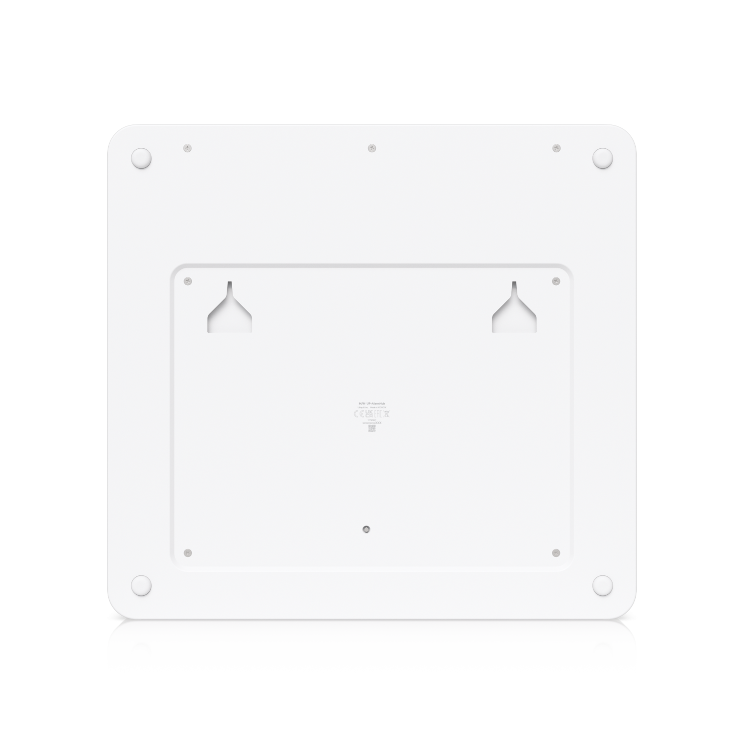 Achterkant van de Ubiquiti UniFi Protect Alarm Hub Kit met indoor behuizing