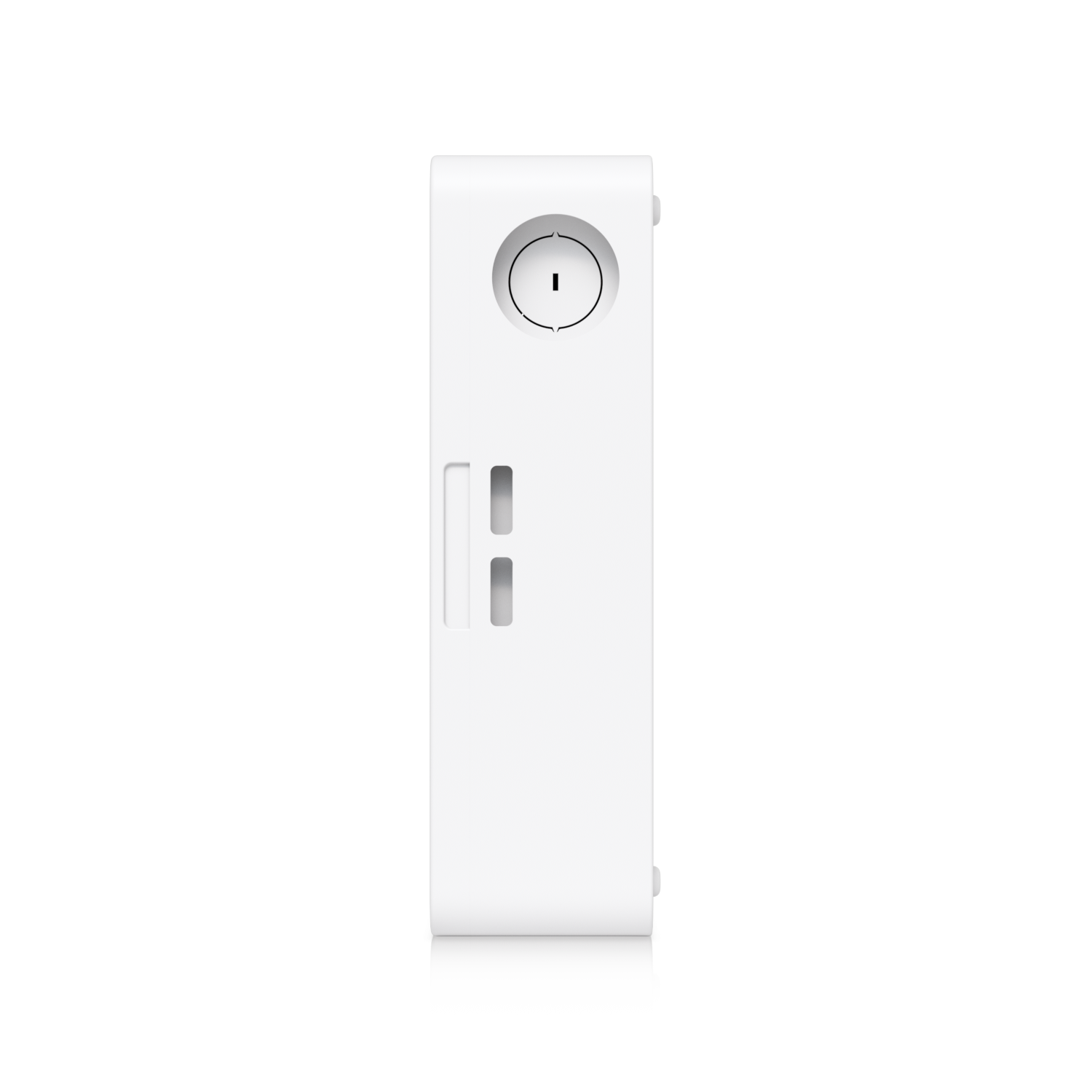 Rechter zijkant van de Ubiquiti UniFi Protect Alarm Hub Kit met indoor behuizing