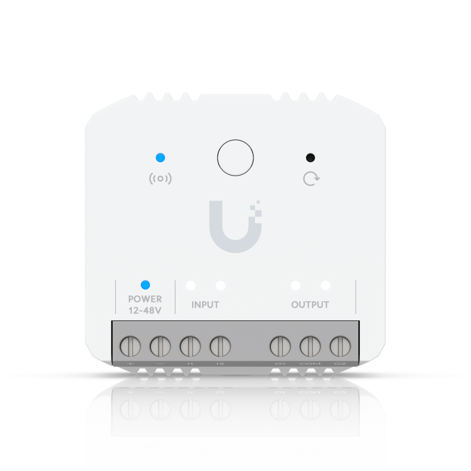Voorkant van de compacte Ubiquiti UniFi Protect SuperLink Relay (USL-Relay)