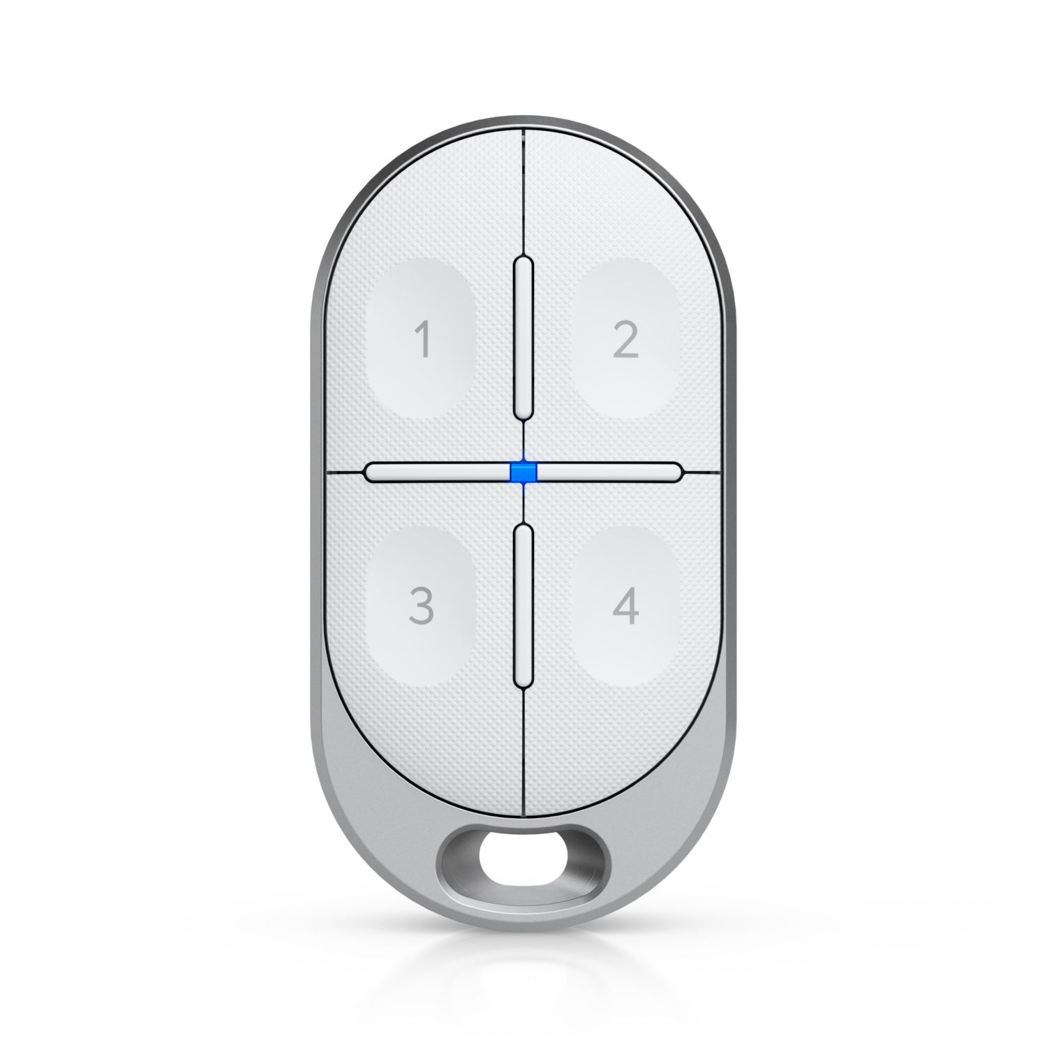 Voorkant van de Ubiquiti UniFi SuperLink Remote Control KeyFob (USL-FOB) met cijfer knoppen