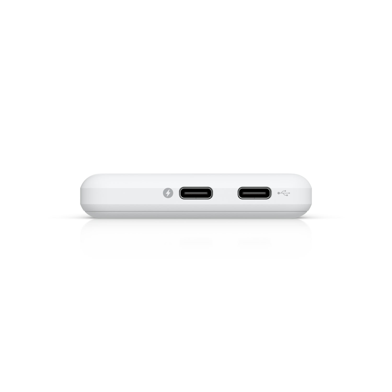Bovenkant van de Ubiquiti UniFi Travel Router compacte WiFi 5 VPN reisrouter met twee USB-C poorten voor laden en verbinden