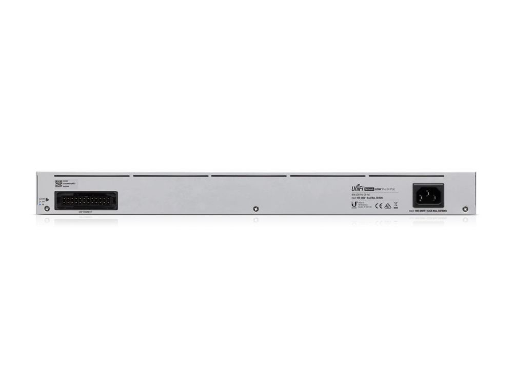 Ubiquiti UniFi USW-Pro-24-POE Gen2 24-poorts L3 Managed PoE++ Switch achterzijde