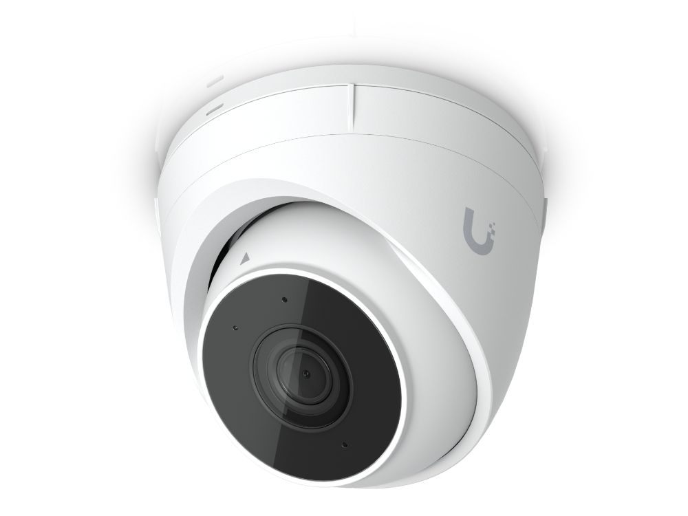 Ubiquiti UniFi Protect G5 Turret Ultra beveiligingscamera gemonteerd aan plafond