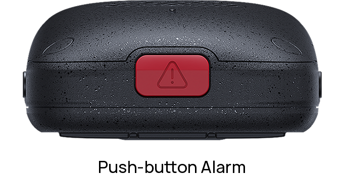 Alarmknop bovenop de Yealink AX86R robuuste WiFi telefoon