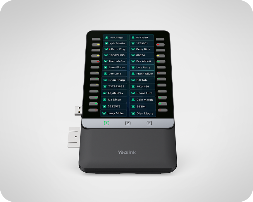Voorkant van de Yealink EXP55 Color Expansion Module met 78 programmeerbare knoppen
