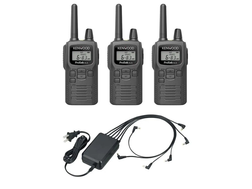 Kenwood ProTalk PKT-300 3-pack met Kenwood KSC-44MLE groepslader
