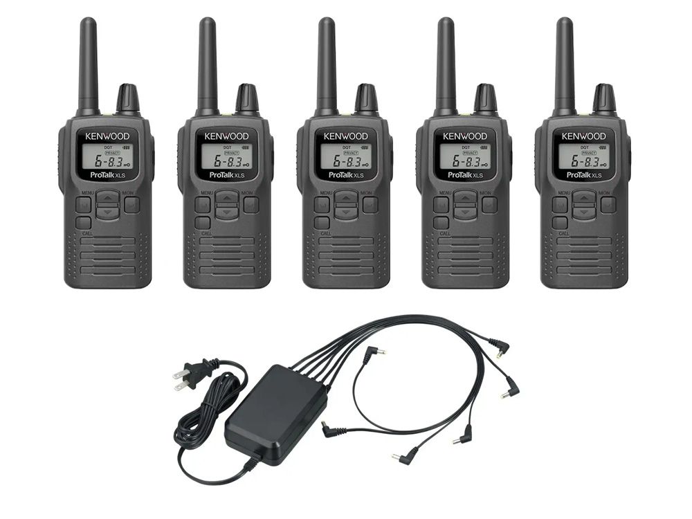 Kenwood ProTalk PKT-300 5-pack met Kenwood KSC-44MLE groepslader