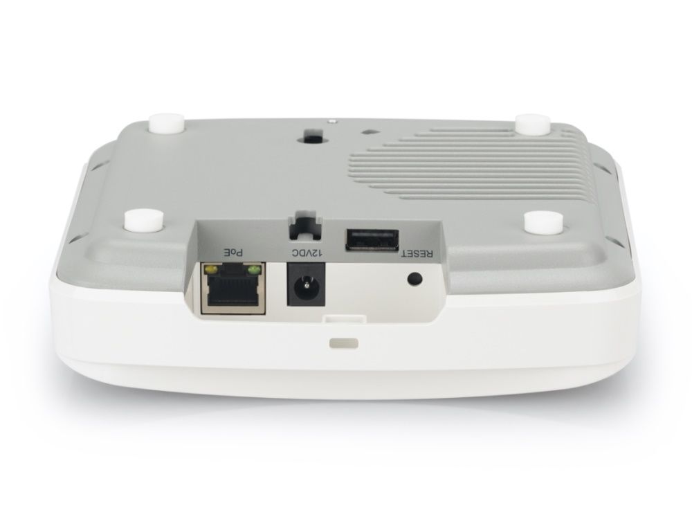 Ruckus ZoneFlex R350 WiFi 6 indoor access point poorten en onderkant