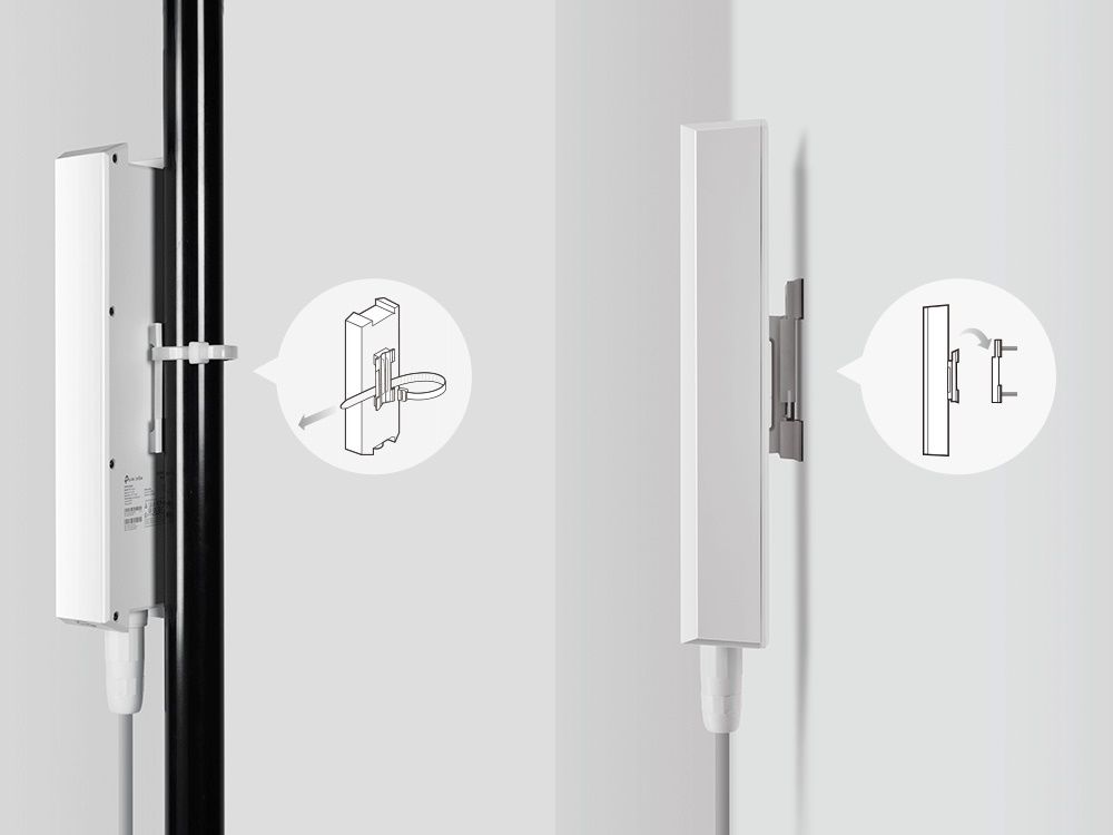 TP-Link Omada SDN EAP650-Outdoor WiFi 6 outdoor access point gemonteerd