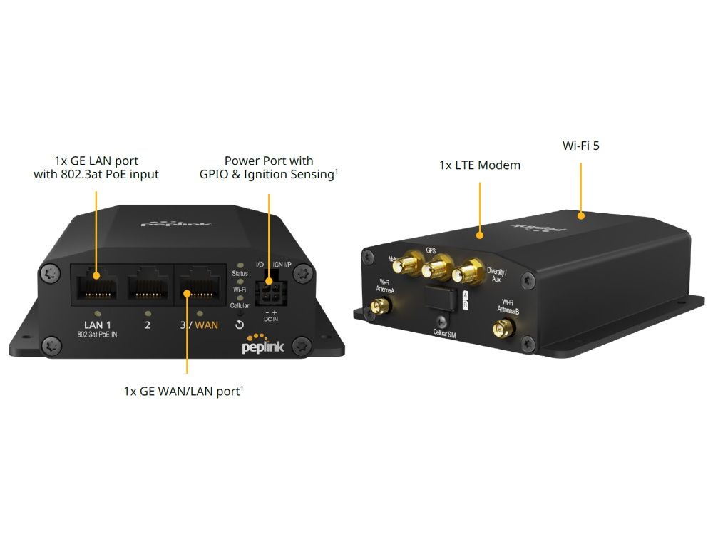 Specificaties van de Peplink MAX BR1 Mini LTE (HW3) 4G LTE router