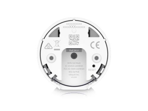 Onderkant van het Ubiquiti UniFi 6 Mesh WiFi 6 access point