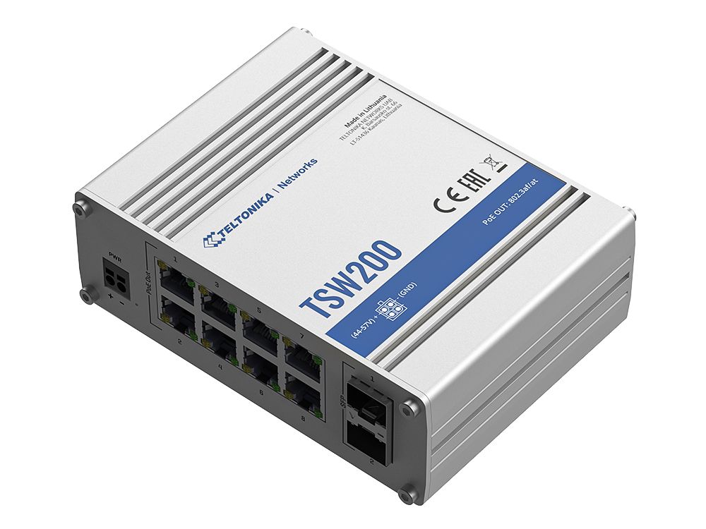 Teltonika TSW200 industriële unmanaged switch