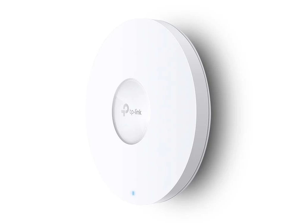 Voorkant schuin van het TP-Link Omada SDN EAP610 Slim indoor WiFi 6 access point