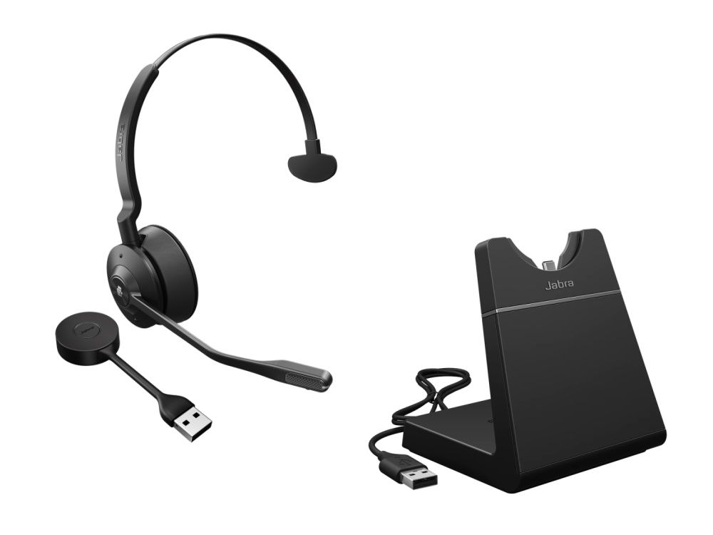 Jabra Engage 55 SE MS Mono Met laadstation