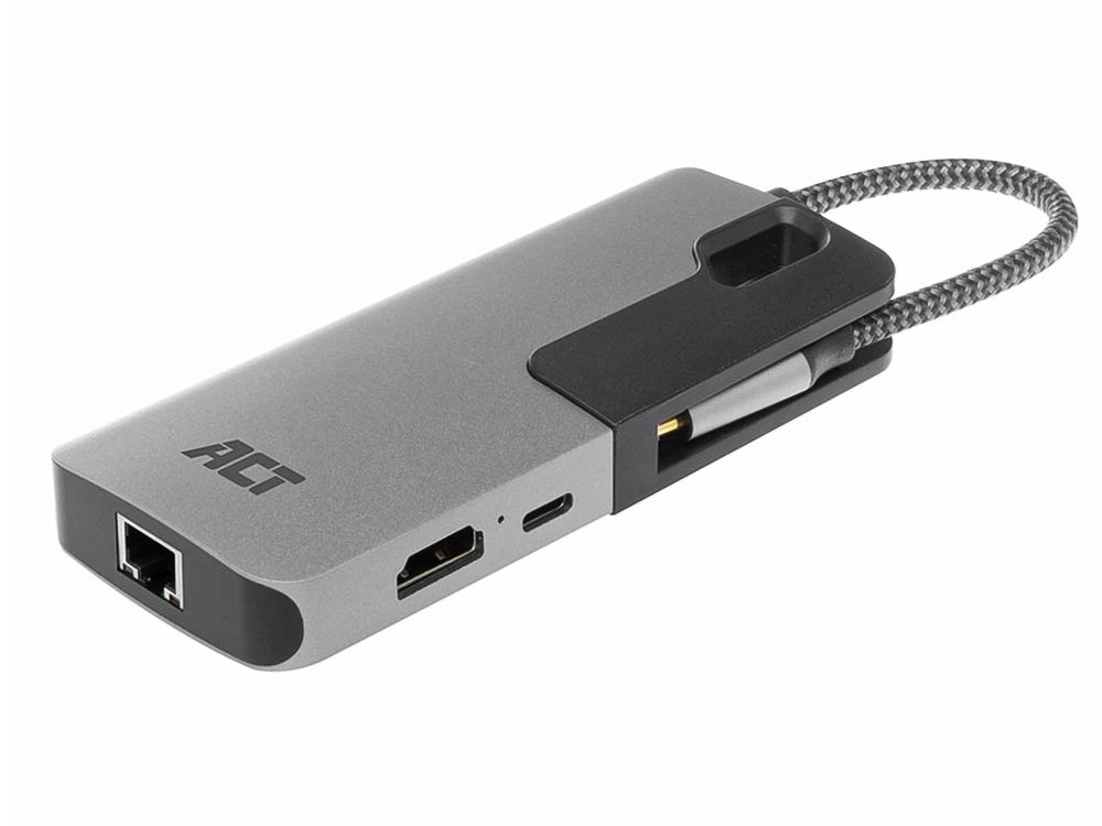 ACT USB-C 4K Multiport Docking Station snoertje 