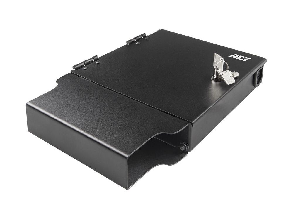 De ACT FA2130 Glasvezel Patchbox voor 1 prefab of MTP/MPO cassette/adapterplaat met de sleutel in het slot