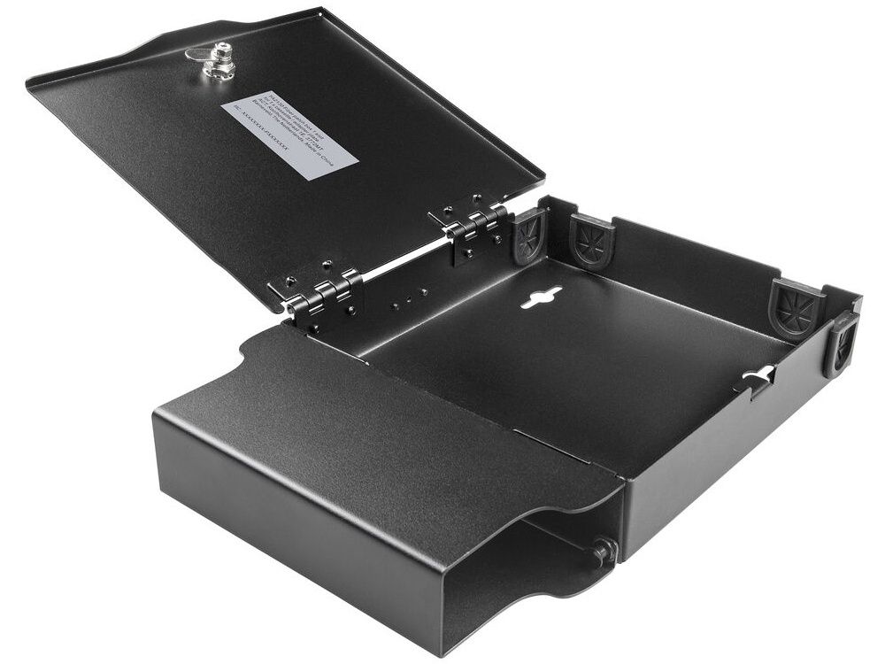Een geopende ACT FA2130 Glasvezel Patchbox voor 1 prefab of MTP/MPO cassette/adapterplaat