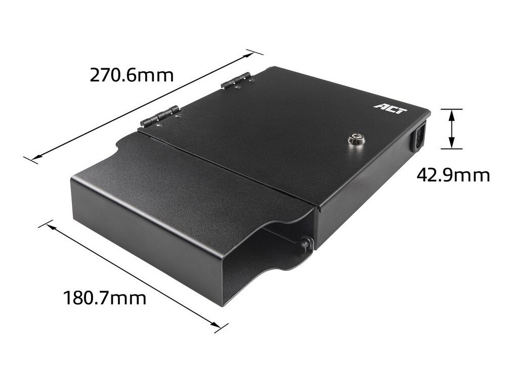 Afmetingen van de ACT FA2130 Glasvezel Patchbox voor 1 prefab of MTP/MPO cassette/adapterplaat