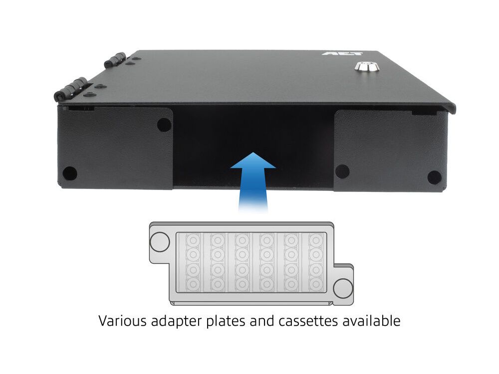ACT FA2130 Glasvezel Patchbox met ruimte voor 1 prefab of MTP/MPO cassette/adapterplaat