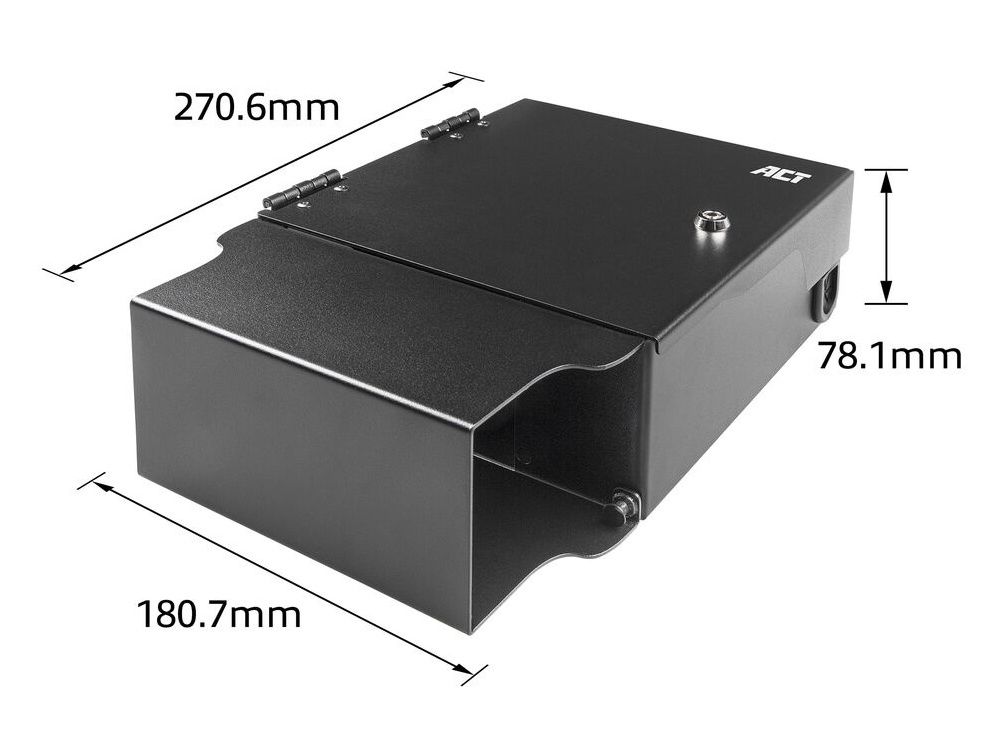 Afmetingen van de ACT FA2131 Glasvezel Patchbox voor 2 prefab of MTP/MPO cassettes/adapterplaten
